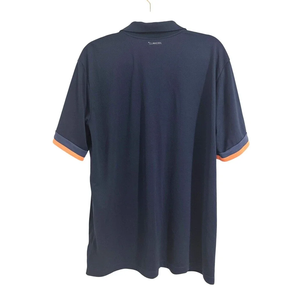 adidas Mens XL ClimaCool Club 3-Stripes Polo Shirt Navy Tennis Golf Athletic